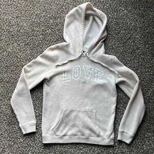 Vintage Inspired Beige/Cream American Eagle Hoodie 'LOVE'
